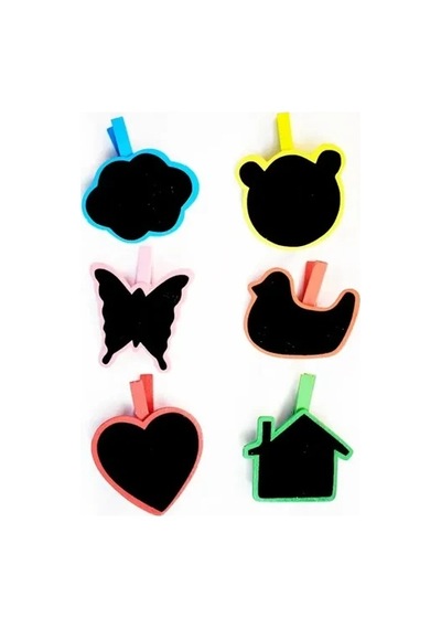 Hubrendy Emin Desenli Notlu Ahşap Mandal 6'lı Set - 10 Paket
