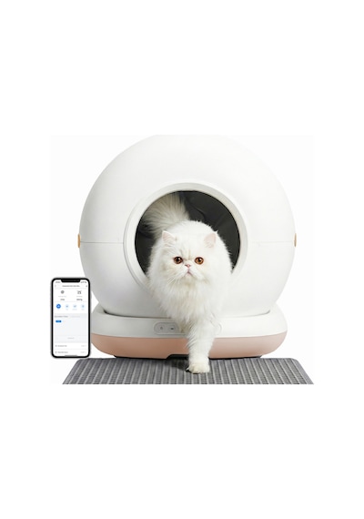 Haustier Cb001 Akıllı Otomatik Kedi Tuvaleti, App İle Kontrol, 75lt İç Hazne, 7lt Çöp Haznesi