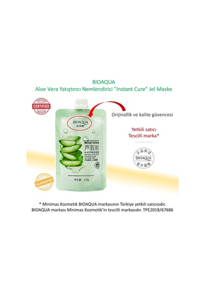 Bioaqua Aloe vera Yatıştırıcı Nemlendirici "Instant Cure"