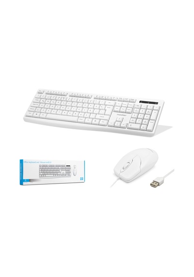 Nodar Km8519 Klavye Mouse Seti 1200 Dpı Beyaz Diğer