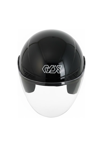 Gp Gx Mks005-Gb Şeffaf Vizörlü Motosiklet Yarım Kask Siyah