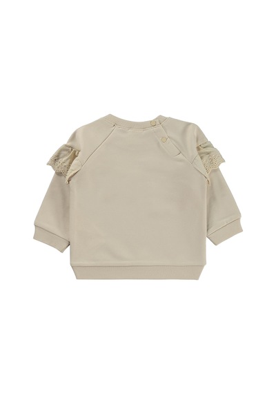 Civil Baby Fırfırlı Basic 6-18 Ay Sweatshirt - Bej Taş Rengi