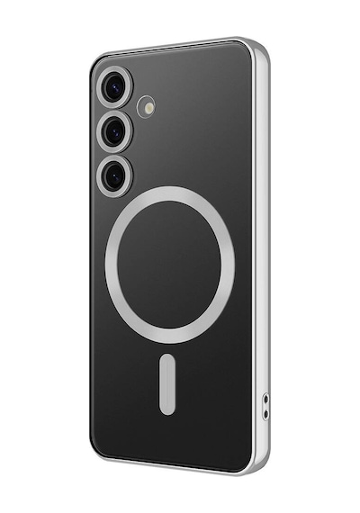 Galaxy Uyumlu S24 Kılıf Magsafe Kamera Lens Korumalı Logo Gösteren İnce Hafif Pazarplus Derin Mor