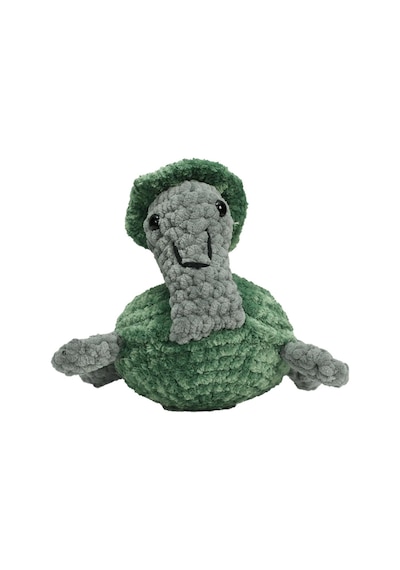 E38 El İşçiliği Peluş Kaplumbağa 15 Cm - 6257 Karışık Çok Renkli