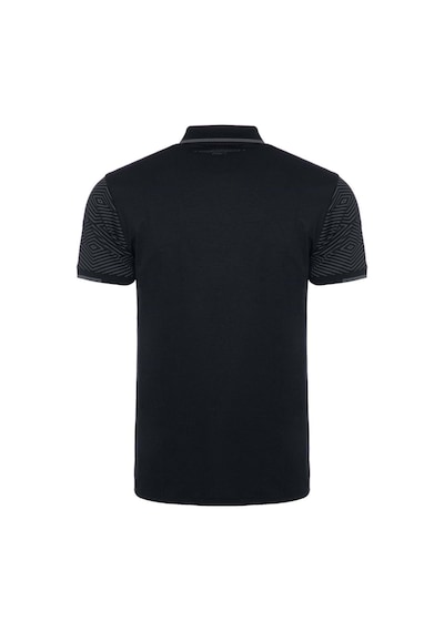Beşiktaş Orijinal Lisanslı Polo Yaka Siyah Spor T-shirt SIYAH