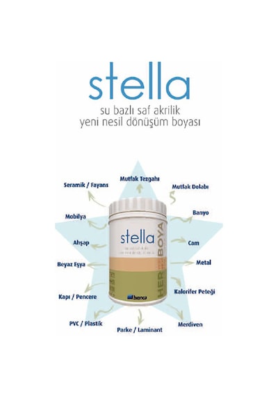 Stella Boya Banyo Zemin Ve Duvar Boyama Seti 2 Lt Diğer