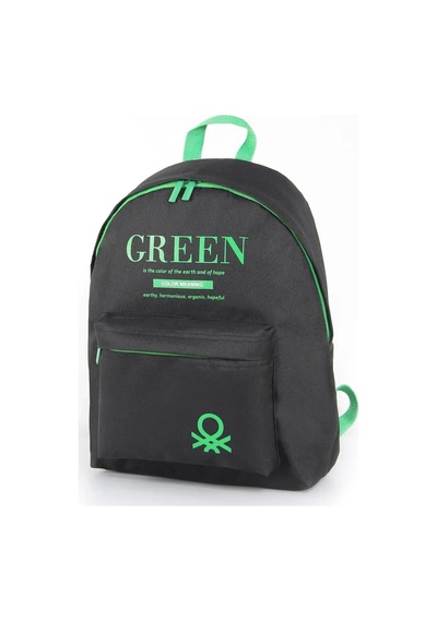 "green" Okul Sırt Çantası Siyah / 03805 Renkli