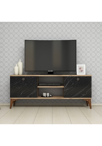 120Cm Çam Mermer Tv Sehpası