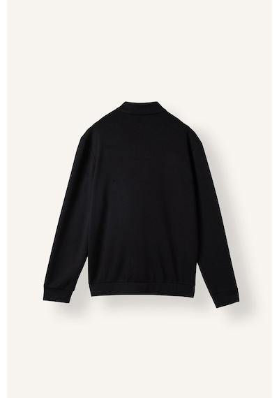 Defacto Regular Fıt Dik Yaka Yarım Fermuarlı Sweatshirt F2821ax26aubk81 Siyah-bk81