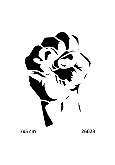 Airbrush Tattoo Direniş Yumruk Yapışkanlı Stencil Süsleme Ve Boyama Kalıbı
