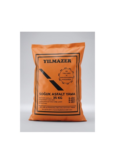 Yılmazer Asfalt Soğuk Asfalt Yama 35 Kg Hazır Cold Patch Çukur Doldurma