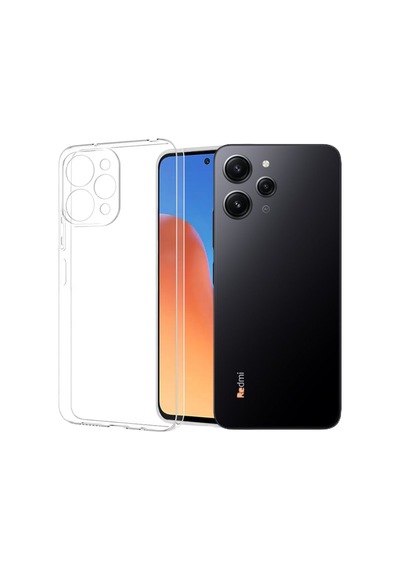 Fitcase Xiaomi Redmi 12 Kılıf Kamera Korumalı Silikon Şeffaf Arka Kapak
