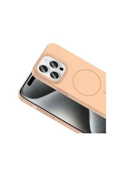 Apple Uyumlu iPhone 15 Pro Max Kılıf Magsafe Şarj Özellikli Zore Ruby Silikon Kapak - Lacivert Lacivert Lacivert