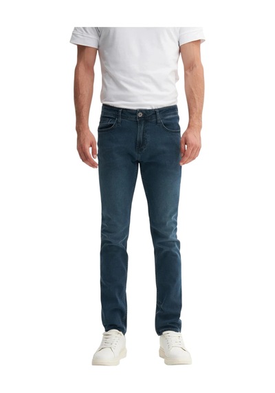 Cazador Parker Normal Bel Extra Slim Fit Dar Paça Jean Pantolon-03580 Mavi
