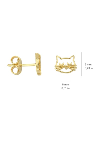 14 Ayar Altın Kedi Küpe 0,91 Gr-5439 59157138