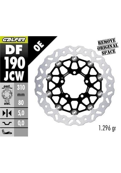 Kawasaki Ninja Zx-6r 40. Yıl Ön Fren Diski 310 Mm 2024 Sonrası Galfer Dalgalı Hareketli Alüminyum Disk