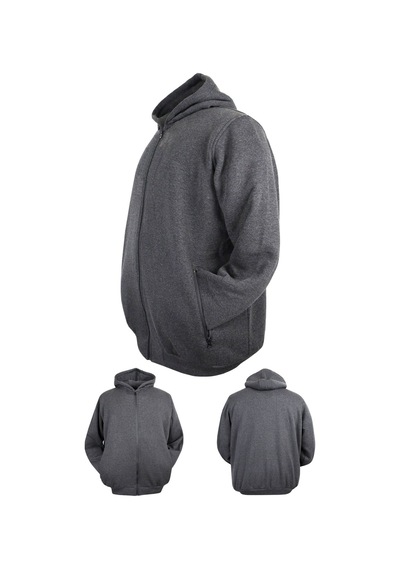 Erkek Büyük Beden 105 - 185 Kilo Arası İçin Uygun Kapüşonlu 3 İplik Şardonlu Kışlık Kalın Sweat Mont Füme Erkek Büyük Beden 105 - 185 Kilo Arası İçin Uygun Kapüşonlu 3 İplik Şardonlu Kışlık Kalın Sweat Mont Füme