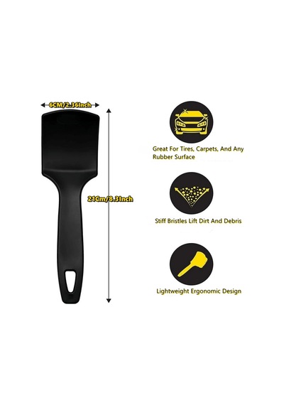 Oto Lastik Jant Fırçası Tekerlek Göbeği Temizleme Fırçaları Araba Tekerlekleri Black Brush