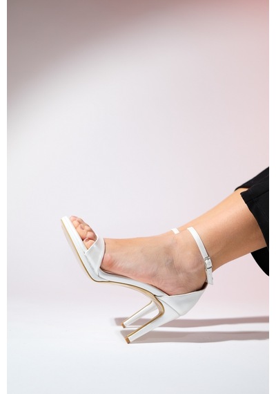 Luvishoes Bern Sedef Cilt Kadın Platform Topuklu Abiye Ayakkabı Sedef
