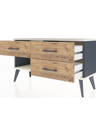 Arges Şifonyer 3 Çekmeceli 88x30x48 Antrasit-aytaşı/çam Aytaşı/çam Arges Şifonyer 3 Çekmeceli 88x30x48 Antrasit-aytaşı/çam Aytaşı/çam