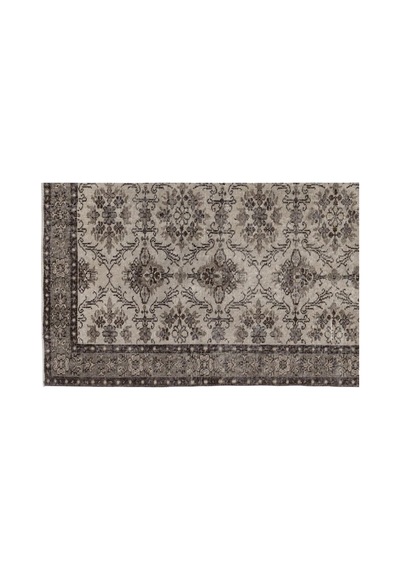 El Dokuması Vintage Yün-pamuk Bej Halı 8817 152 X 246 Cm