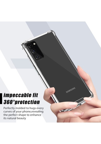 Samsung Uyumlu Galaxy S20 Fe Kılıf Antishock Darbe Emici Şeffaf Silikon
