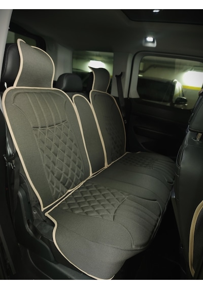 Ford Escort Lüx Oto Koltuk Minderi Ön Arka 5'li Set Elegance Serisi Koyu Bej
