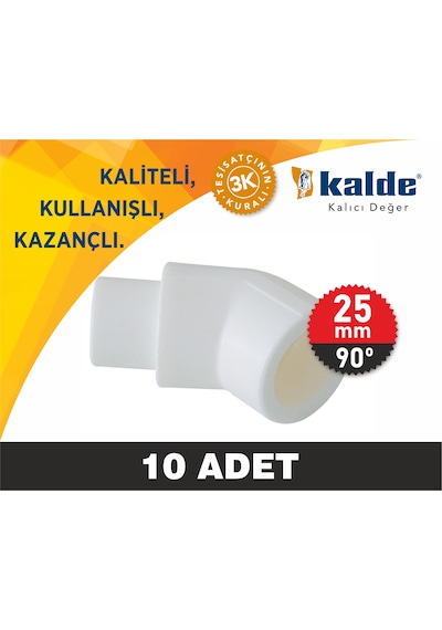 Kalde Pprc 25x45 Kuyruklu Dirsek 10 Adet 25Mm 45°