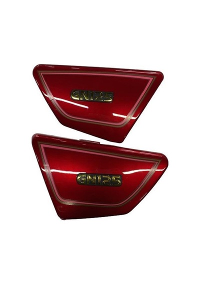 Suzukı Gn125 Sağ Sol Akü Kapakları Takım Armalı Kırmızı