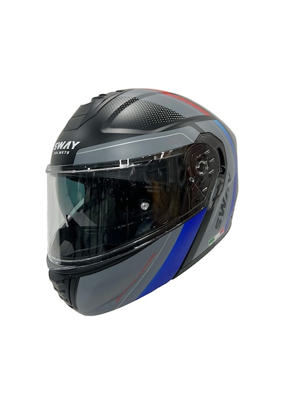 Sway Xbyc 917 Kore Full Face Çene Açılır Motosiklet Kaskı Xl Beden Black Blue Mavi - Siyah