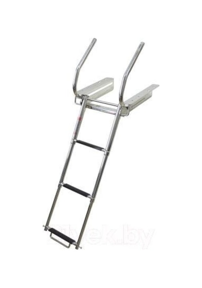Erol Tutamaklı Teleskopik Merdiven 3 Basamaklı Platform Altı Kızaklı 254x1233 mm