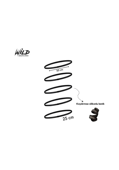 Wild Athletic Kaydırmaz Spor Elastik Saç Bandı Tokası Beşli