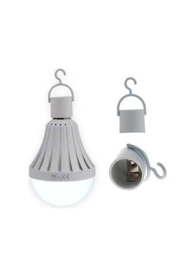 12w Şarjlı Akıllı Led Ampul E27 - 6400k + Seyyar Aparatı Beyaz