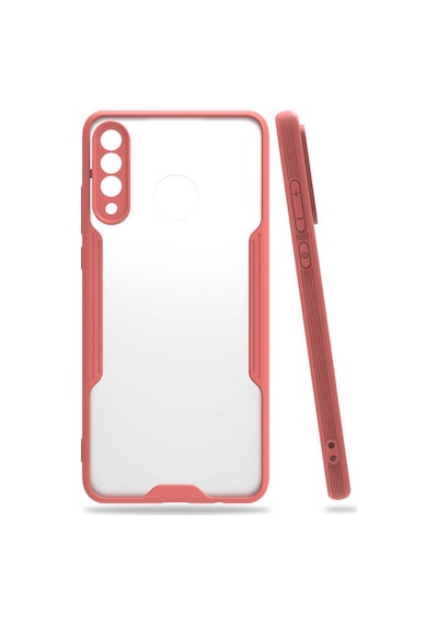 Huawei P30 Lite Kılıf Parfe Kenarları Pastel Renk Silikon Kılıf Pembe