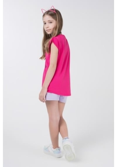 Brz Kids Baskılı Kız Çocuk Kısa Kollu T-Shirt