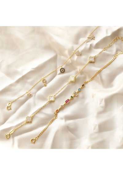 Renkli Taşlı Bileklik 719460 Rose Gümüş