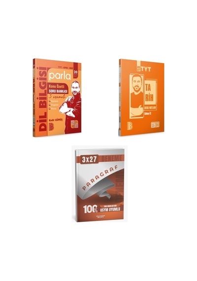 2027 2027 Benim Hocam Tyt Türkçe Kpss Msü Parla Dil Bilgisi Konu Özetli + Tarih Konu + Ankapade 3'lü Set