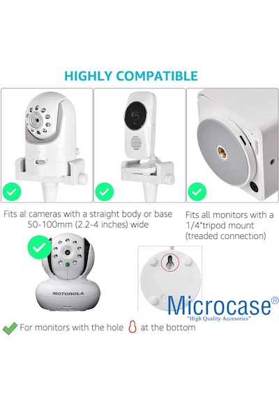 Microcase Esnek Web Kamera Bebek Kamerası Telefon Tutucu - Al5143 Siyah