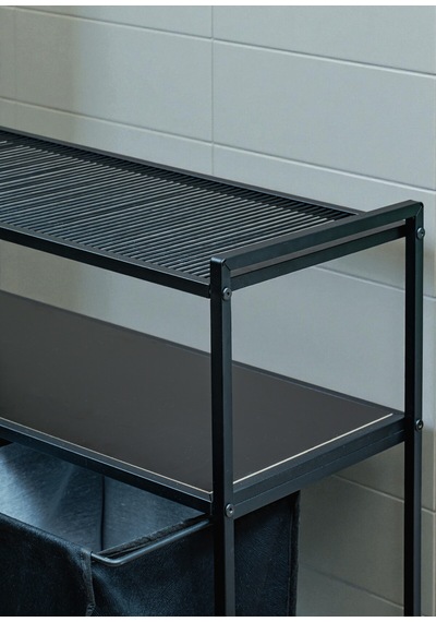 Dekoratif Kirli Sepetli Banyo Dolabı 2 Raflı 2 Bölmeli Çamaşır Sepeti Banyo Düzenleyici Organizer Siyah Dekoratif Kirli Sepetli Banyo Dolabı 2 Raflı 2 Bölmeli Çamaşır Sepeti Banyo Düzenleyici Organizer Siyah