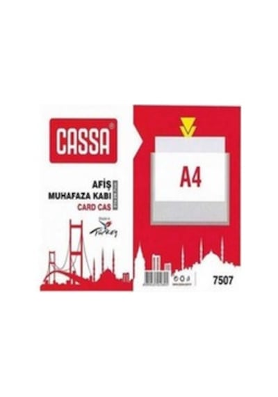 Cassa Tabela Poşeti Afiş Muhafaza Kabı A4 Şeffaf 5 Adet