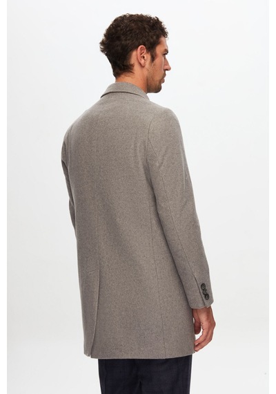 D's Damat Ds Damat Regular Fit Gri Kaşe Kaban 5HF08ORT10000 Gri