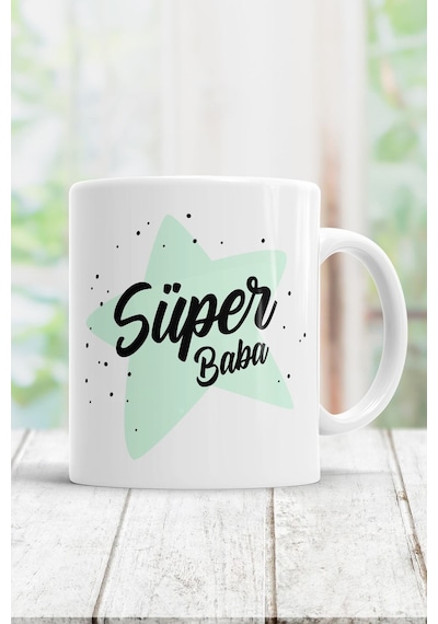 Süper Baba Kupa Bardak Beyaz