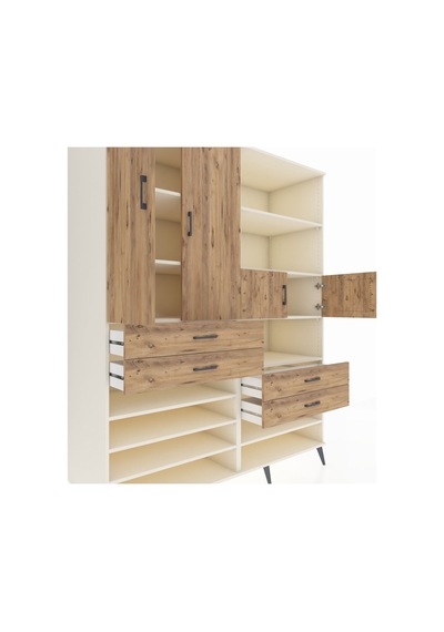 Kronos Gardrop 11 Raflı 4 Çekmeceli 4 Kapaklı 176x59x221 Aytaşı-çam Çam Kronos Gardrop 11 Raflı 4 Çekmeceli 4 Kapaklı 176x59x221 Aytaşı-çam Çam