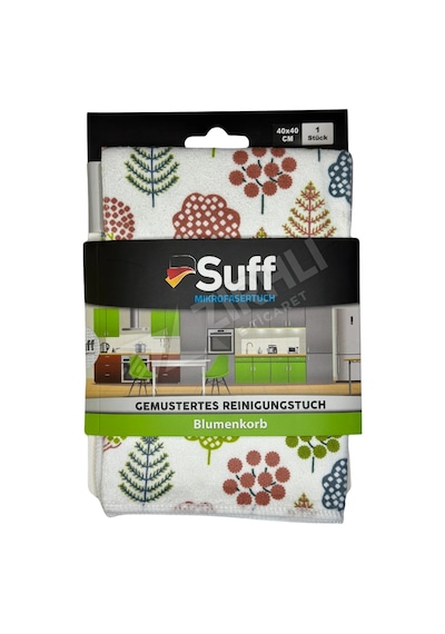 4 Adet Suff Çiçek Sepeti Mikrofiber Bulaşık Kurulama Bezi 40x40 Çok Renkli