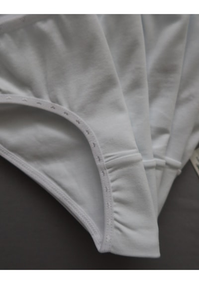 Alya Underwear Kız Çocuk Kalpli Dokuma Lastik Pamuklu Kumaş Slip Külot 5'li Paket 5 Adet Beyaz P05