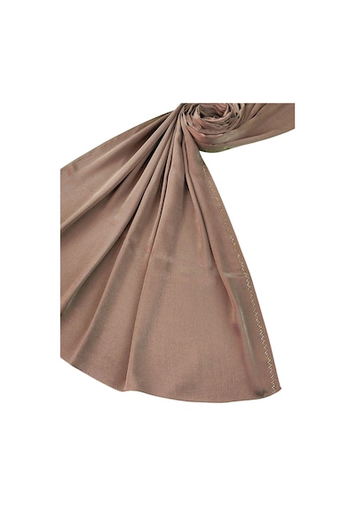 Mim Eşarp Mısırlı Eşarpları Taşlı Jan Jan Abiye Şal 75x190 Cm Kahverengi