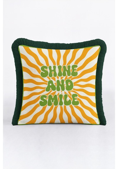 Retro Shine Tipografik Saçaklı Yastık Kılıfı - Motto Sarı Yeşil Siyah Püsküllü Kırlent Kılıfı Sakin Lagün Lime Retro Shine Tipografik Saçaklı Yastık Kılıfı - Motto Sarı Yeşil Siyah Püsküllü Kırlent Kılıfı Sakin Lagün Lime