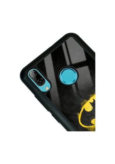 Huawei P Smart 2019 Yellow Batman Tasarımlı Glossy Telefon Kılıfı Siyah