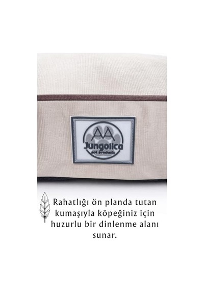 Silky Paw, Çıkarılabilir Kılıf, Kolay Temizlenebilen, Konforlu, Kaydırmaz Tabanlı, Kedi-köpek Yatağı Krem, Medium