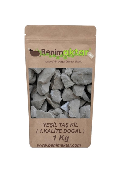 Benimaktar Yeşil Kil Taş 1.Kalite Yenilebilir Temiz 1 Kg